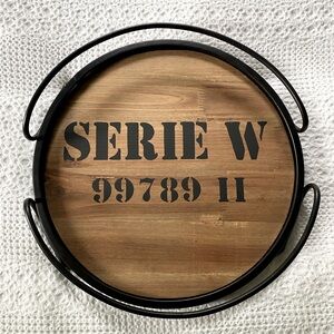 Wood and Metal Decorative Tray